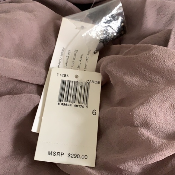 NWT French‎ Connection drape delight dress dusty purple beaded one shoulder Sz 6 - Picture 4 of 15